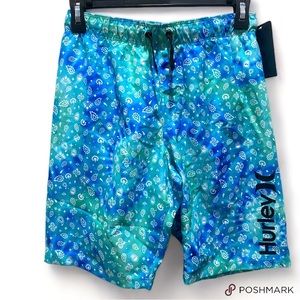 HURLEY BOYS BANDANA TIE-DYE PULL-ON BOARDSHORTS SZ M NWT